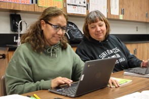 two students collaborating